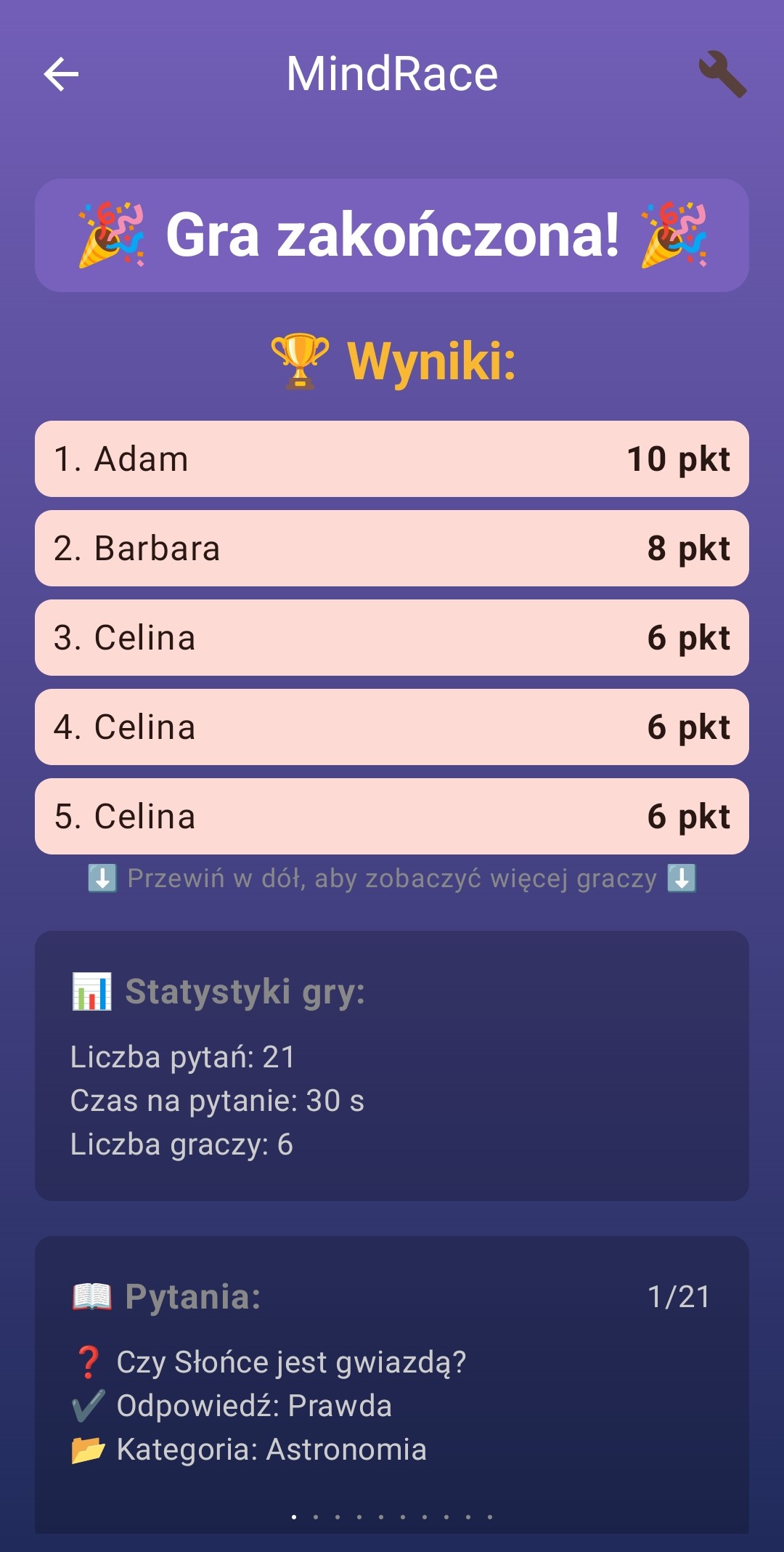 Zrzut ekranu aplikacji Ignition