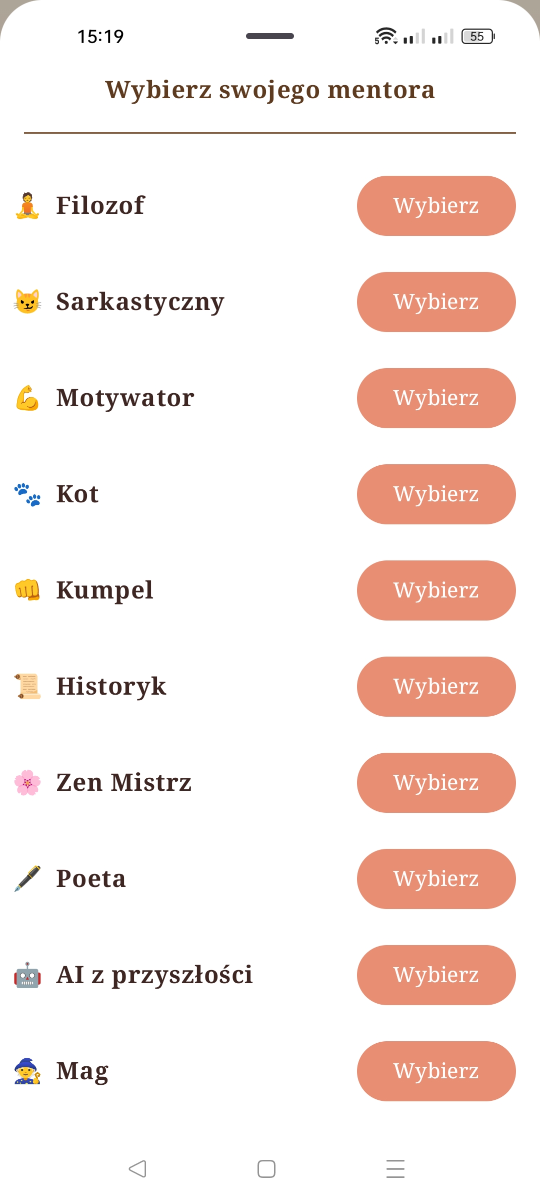 Zrzut ekranu aplikacji MyMindBook